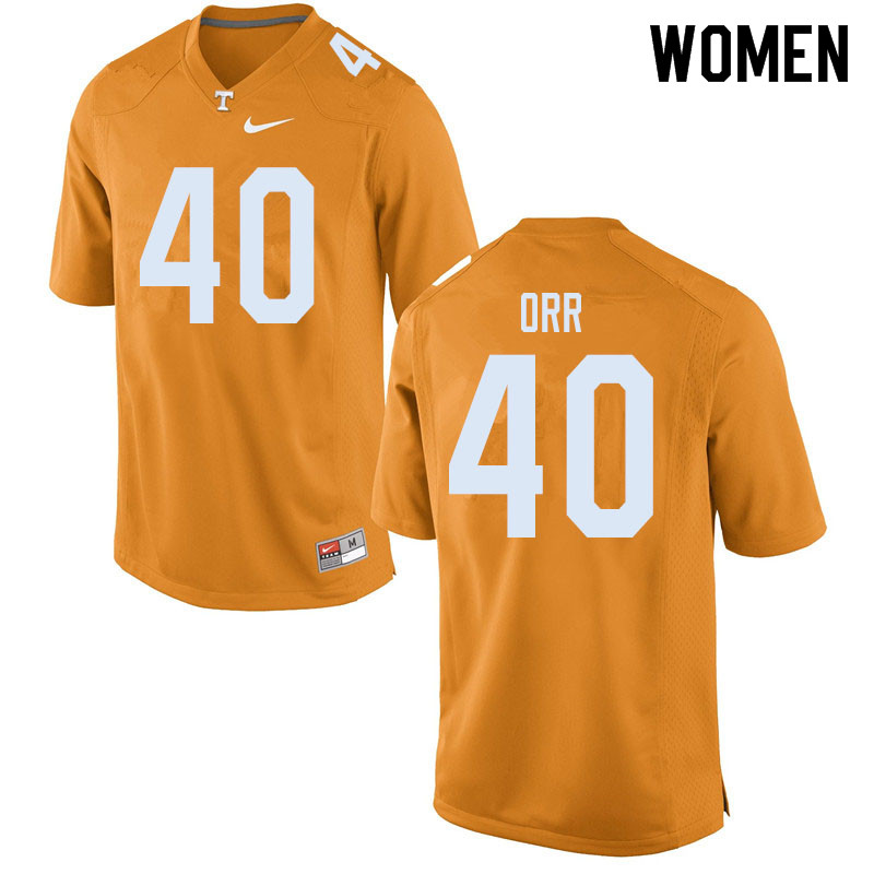 Women #40 Fred Orr Tennessee Volunteers College Football Jerseys Sale-Orange